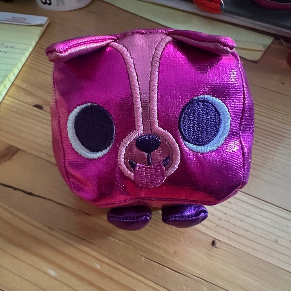 Pet Simulator X Cooper Epic DLC Plush Roblox Metallic Pink Cube Toy Unused Code